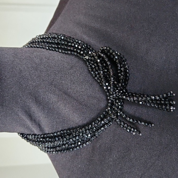 BRUNELLO CUCINELLI | Onyx & Leather Multistrand Necklace black - Picture 6 of 6